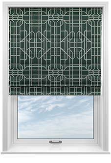 Bamboo Brights, Dark Green - Roman Blind